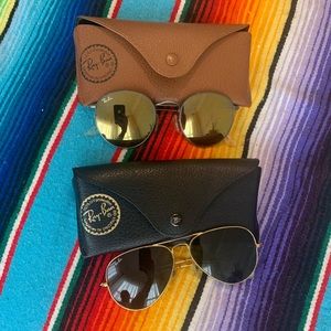 Rayban sunglasses bundle (round metal and aviators)